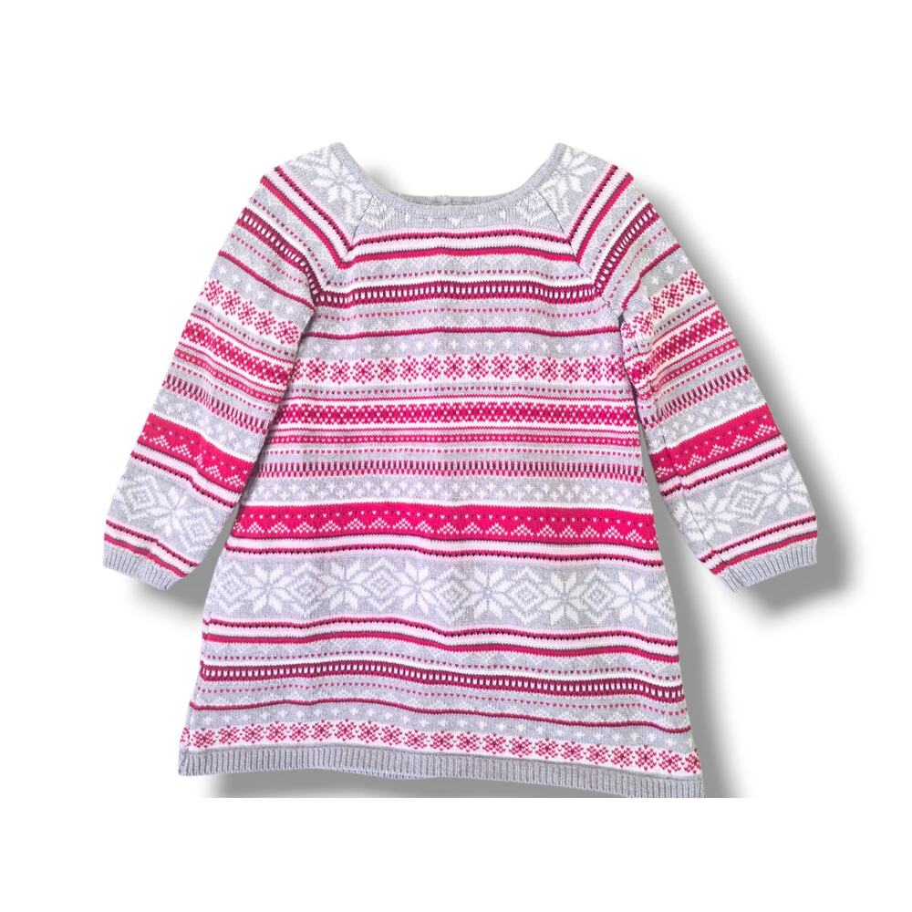 Gymboree Girls 4T Fair Isle Sweater Dress Vintage 100% Cotton